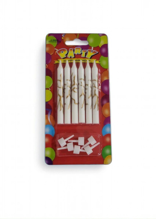 НАБОР СВЕЧЕЙ PARTY HAPPY BIRTHDAY 14,5*21 В АСС БЛ/У  (1)